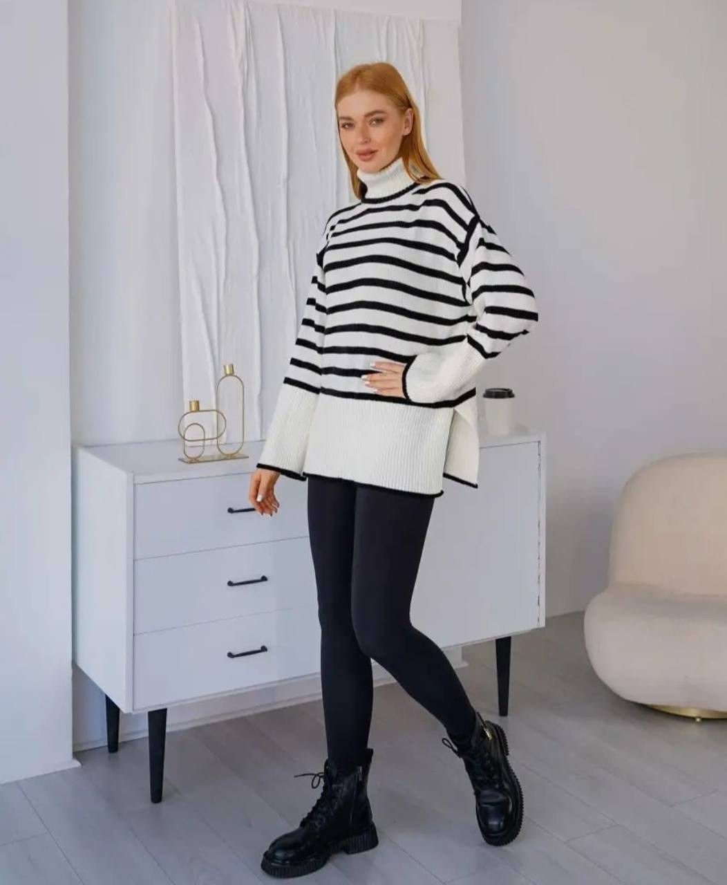 свитер оверсайз,свитер оверсайз теплый в полоску riya club,свитер кофта,джемпер кофта,свитер женский