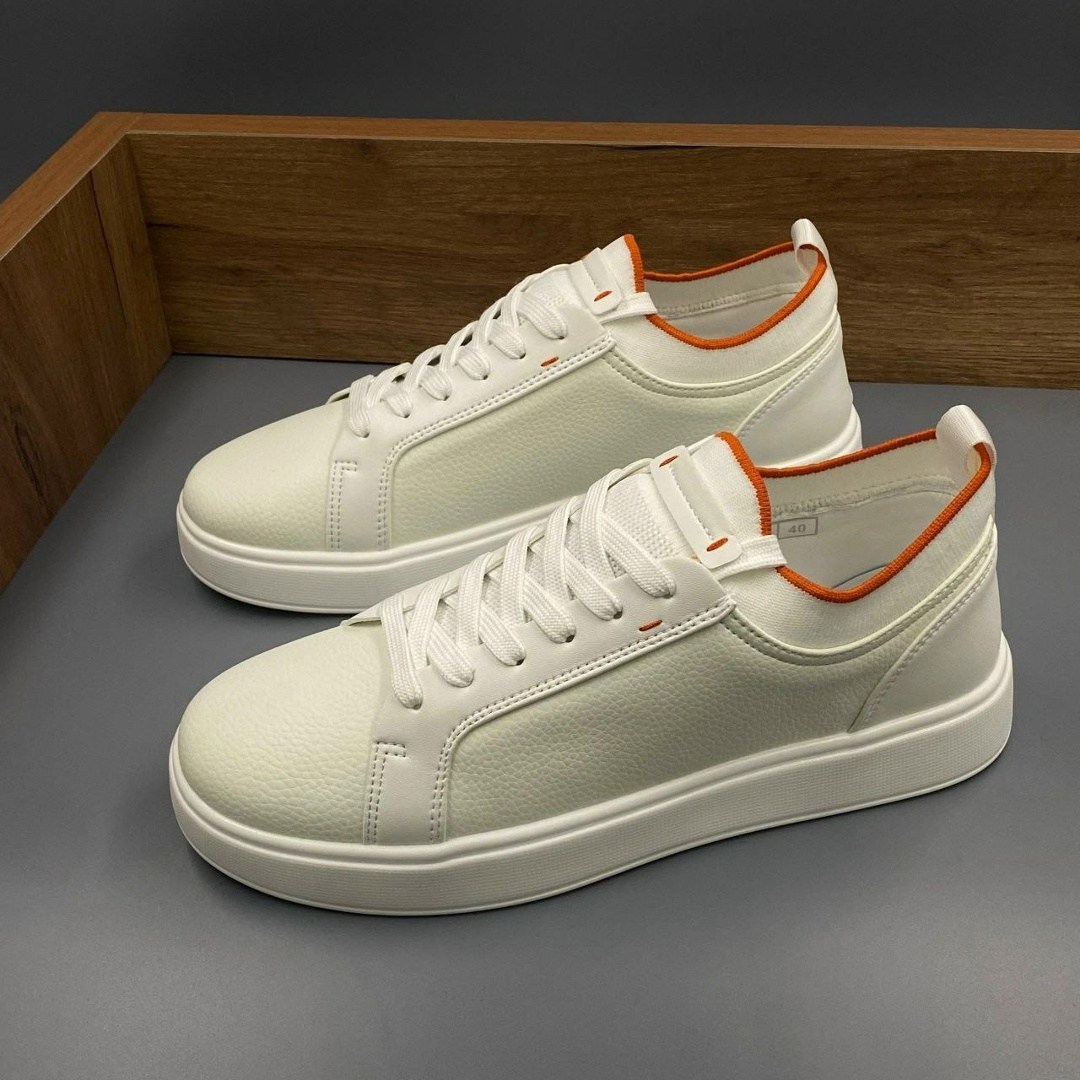 ,белые кеды мужские,кожаные кеды santoni,белые кеды,кеды стильные