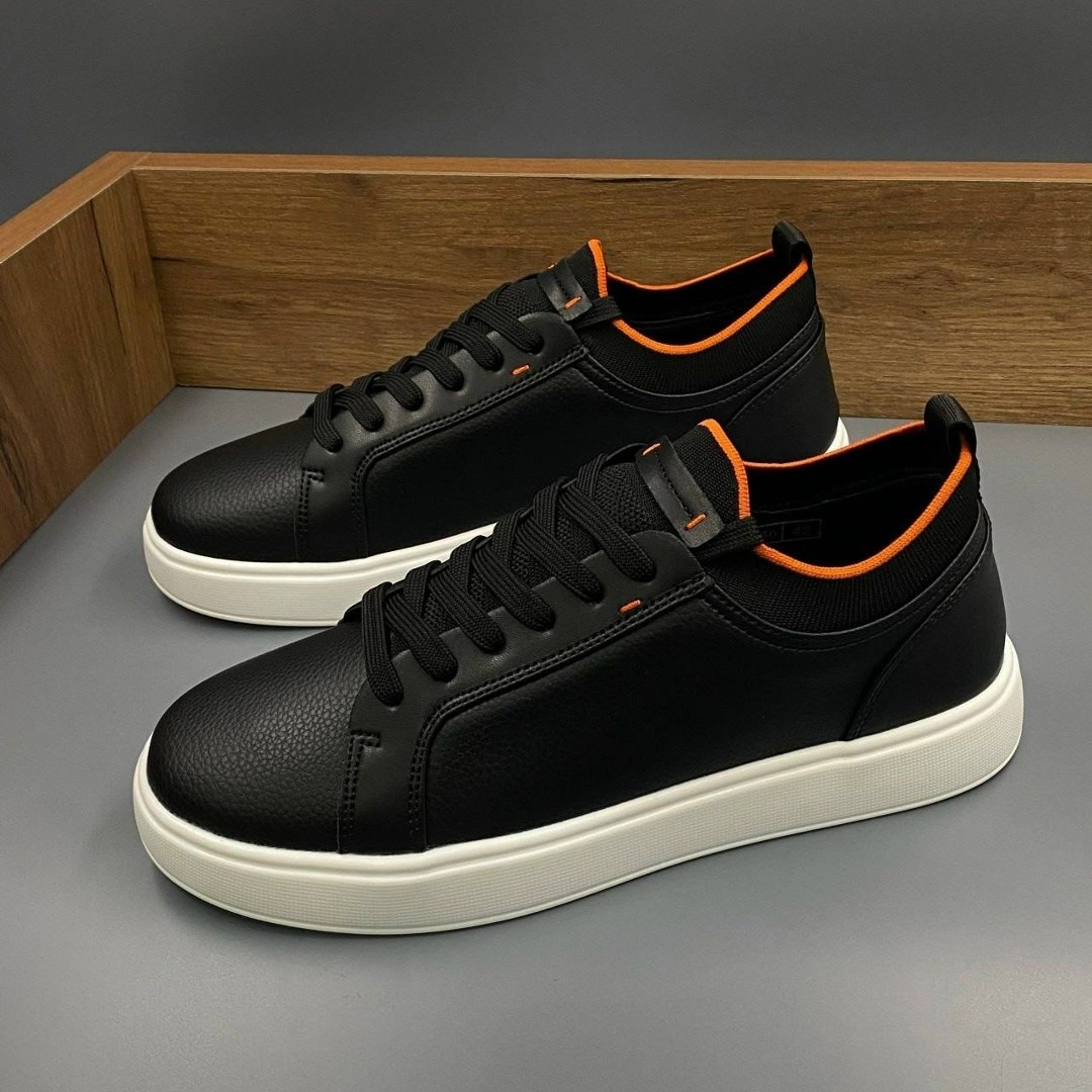 мужские кеды с белой подошвой черные кожаные quatro control,,кеды мужские,кожаные мужские кеды,кожаные кеды