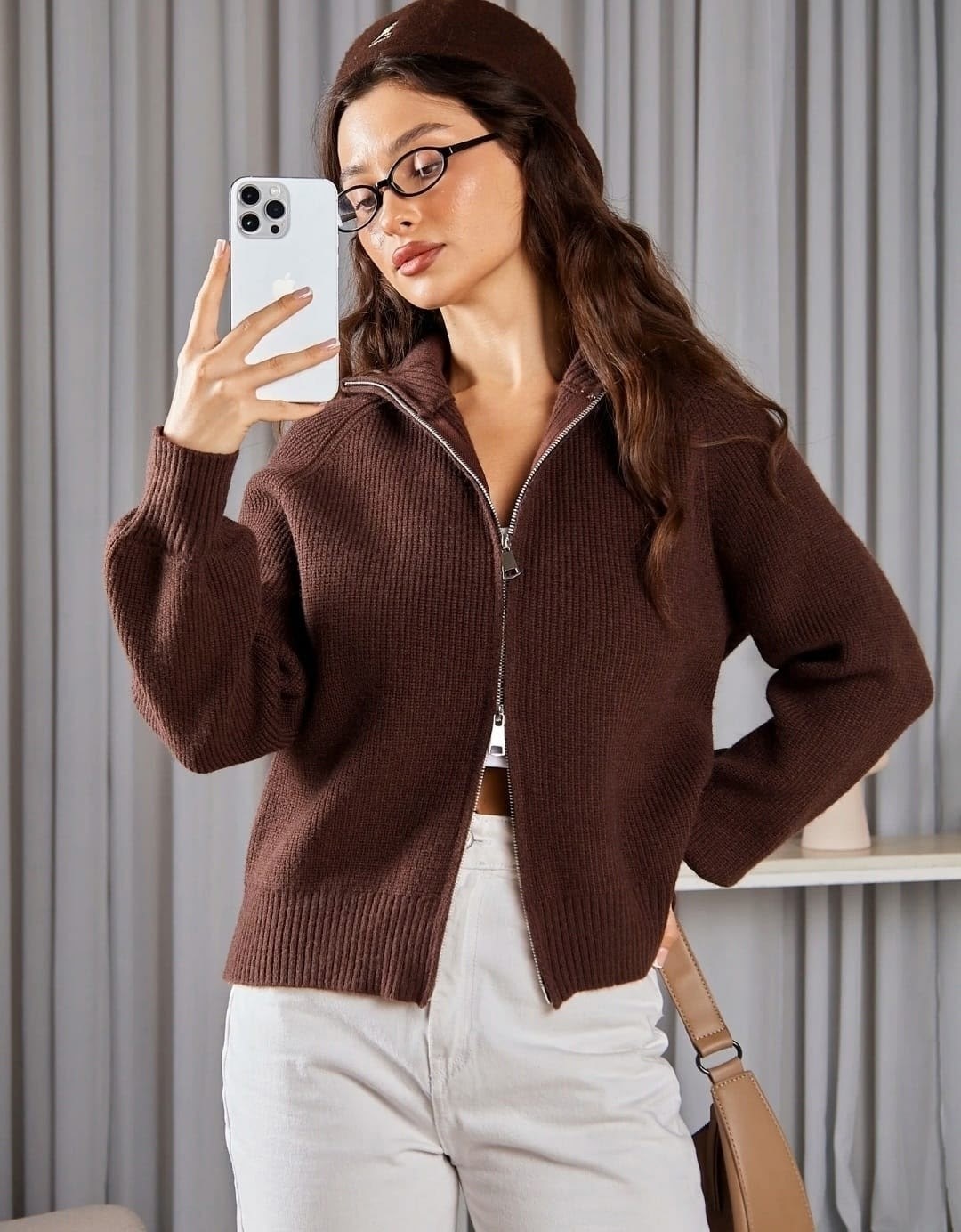 кашемировый вязаный кардиган с двойной молнией и капюшоном,свободный повседневный вязаный кардиган из 100% шерсти,вязаные кардиганы,женский трикотажный кардиган на молнии,женский вязаный кардиган