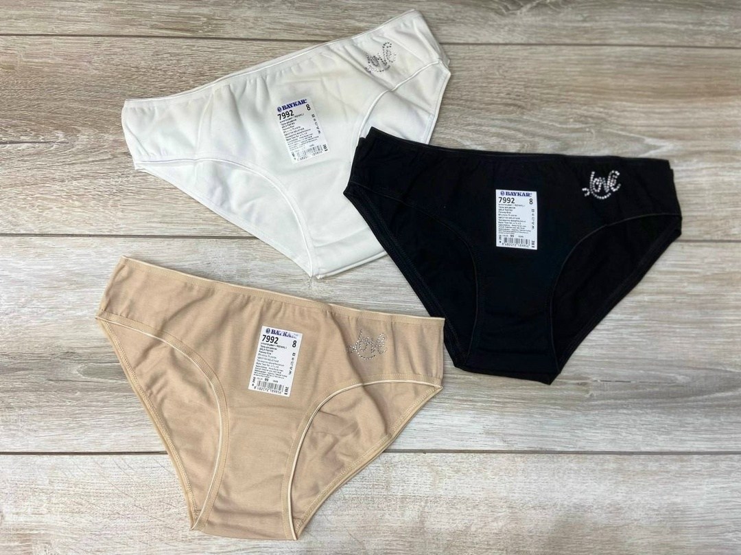 комплект трусов слипы baykar для девочек,трусы женские хлопок,женские трусы хлопковые,комплект трусов слипы baykar,комплект трусов
