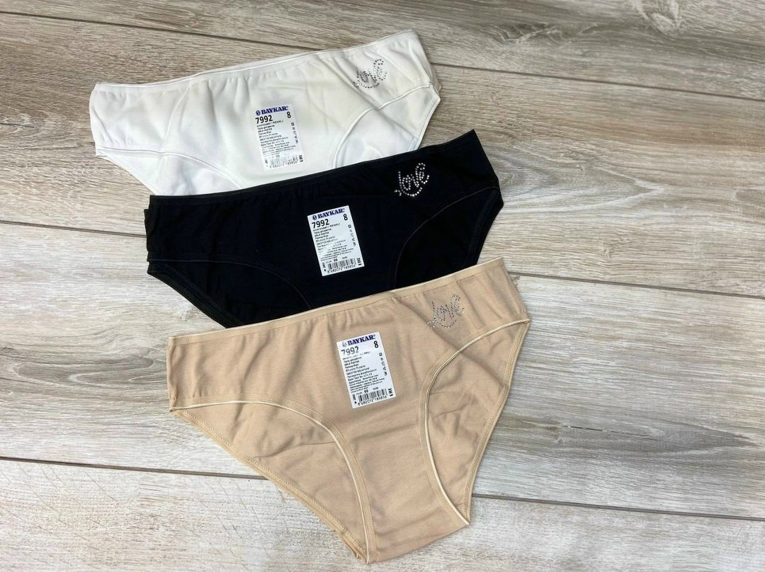 комплект трусов слипы baykar для девочек,трусы женские хлопок,женские трусы хлопковые,комплект трусов слипы baykar,комплект трусов
