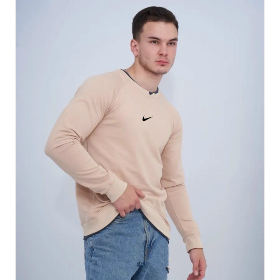 свитшот базовый,мужские свитшоты,серый свитшот,стильная кофта,свитшот серая найк ламода