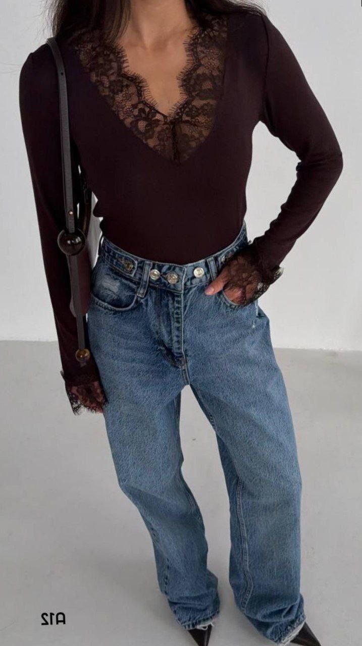 лонгслив с кружевом женский,кружевная блузка,кружевная блузка с v-образным вырезом,блузки,кружевная блузка с v-образным вырезом 9kxk2-43175-02 xhan