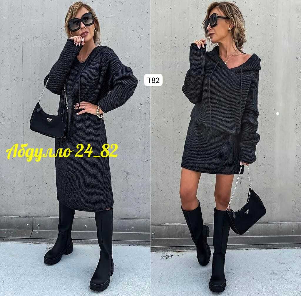 женское платье вязаное,вязаное платье,платье женская,теплое платье,теплое платье с капюшоном