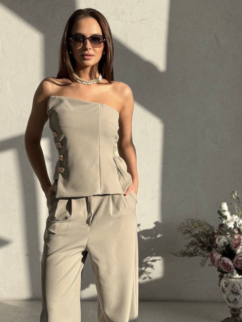 элегантный брючный костюм,брючный нарядный костюм,костюм с брюками,брючной костюм,льняной костюм с брюками