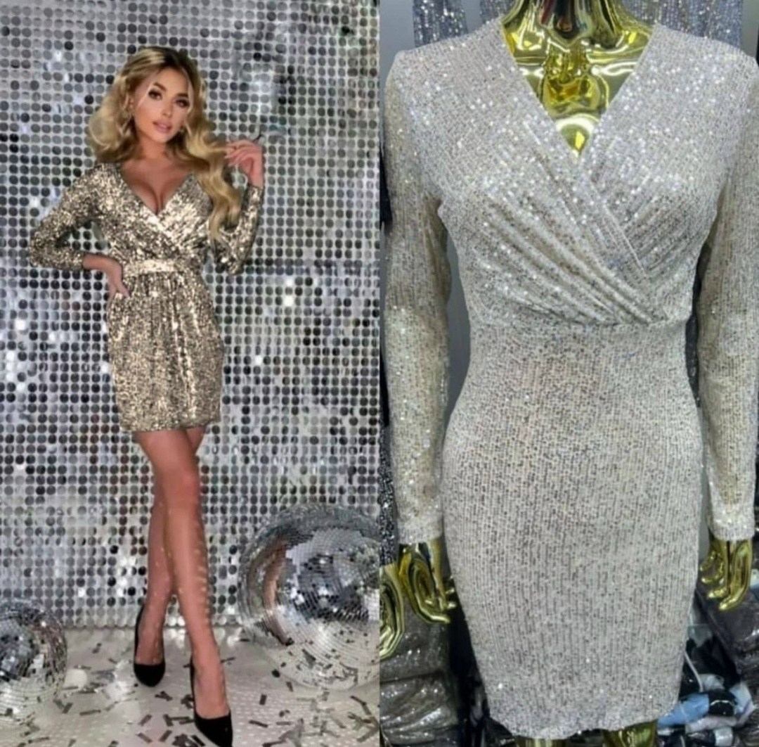 платье,платье новогоднее блестящее,платье с пайетками,платье женское с блестками,серебряное платье с блестками
