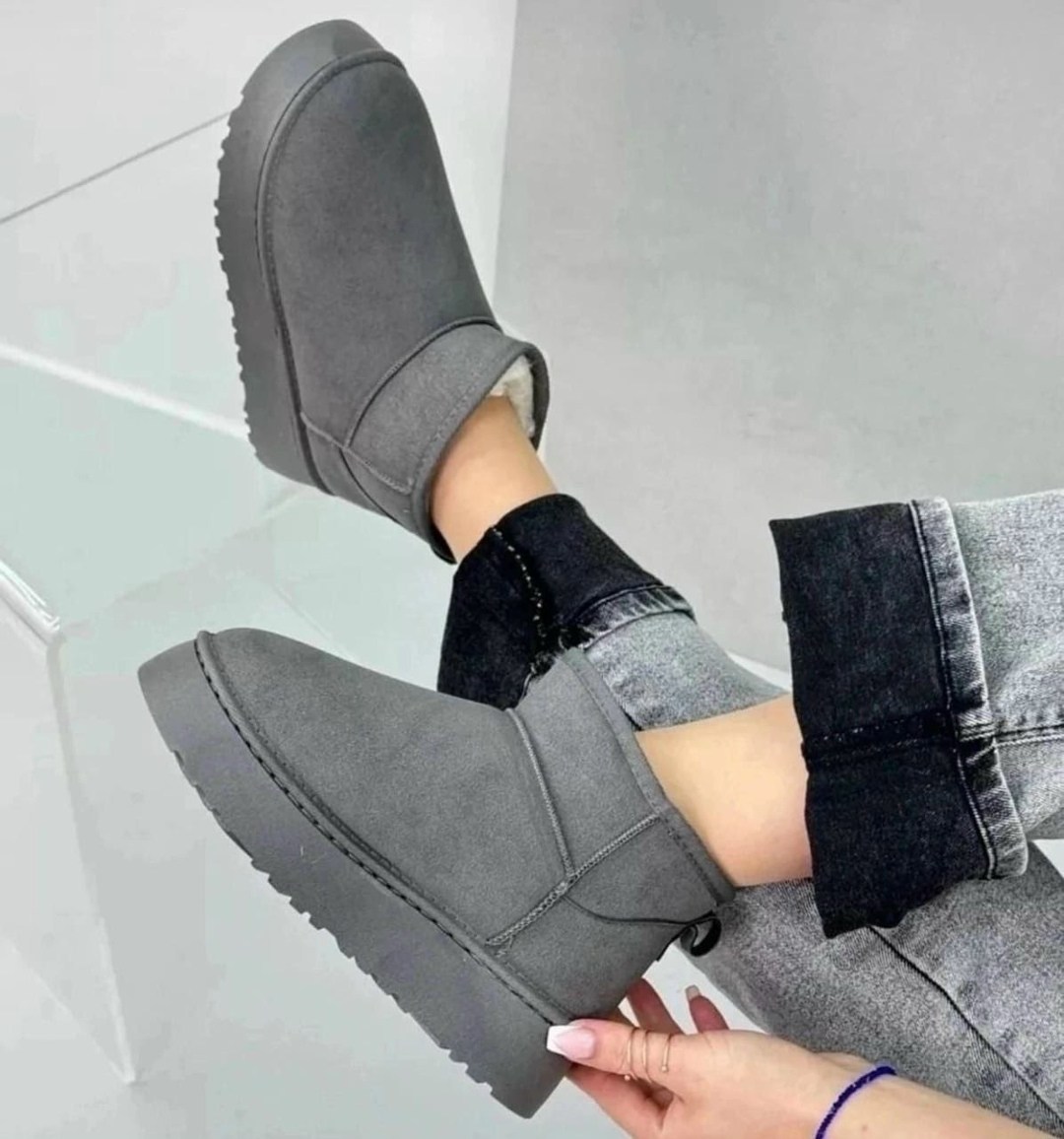 угги зимние короткие на платформе meitesi,угги замш,угги зимние короткие на платформе meitesi цвет черный, женская угги замш,угги женские черные зимние ugg