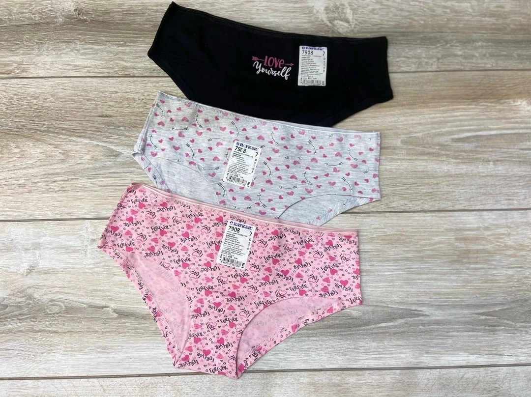 комплект трусов слипы baykar для девочек,трусы женские хлопок,женские трусы хлопковые,комплект трусов слипы baykar,комплект трусов