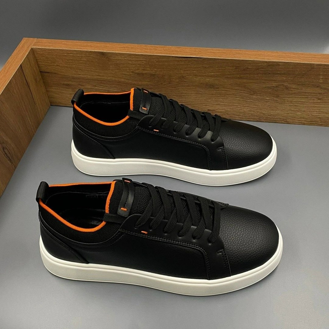 мужские кеды с белой подошвой черные кожаные quatro control,,кеды мужские,кожаные мужские кеды,кожаные кеды