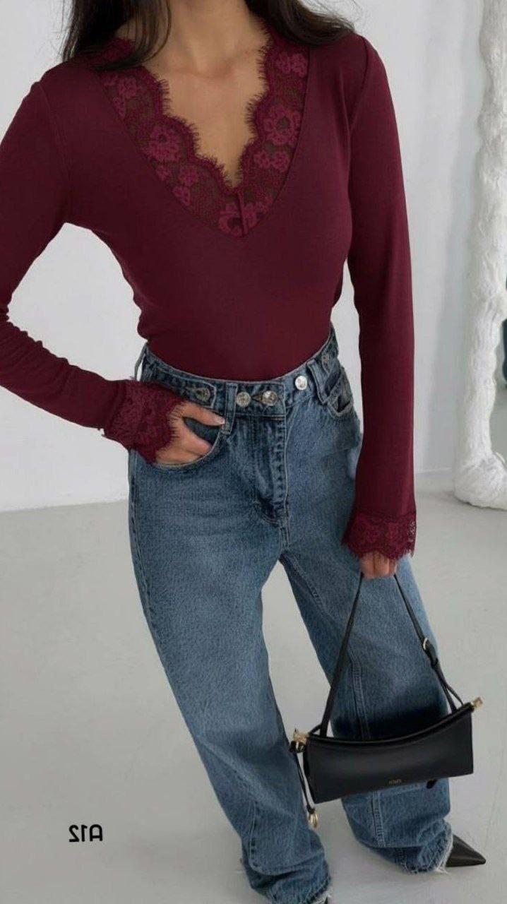 лонгслив с кружевом женский,кружевная блузка,кружевная блузка с v-образным вырезом,блузки,кружевная блузка с v-образным вырезом 9kxk2-43175-02 xhan