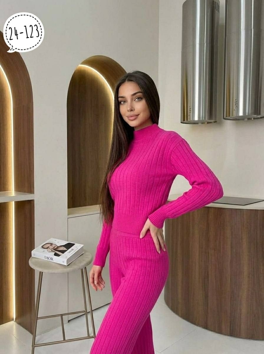 костюм женский брючный трикотажный,костюм лапша женский брюки клёш gala,женский трикотажный костюм,трикотажные костюмы,костюм лапша женский брючный