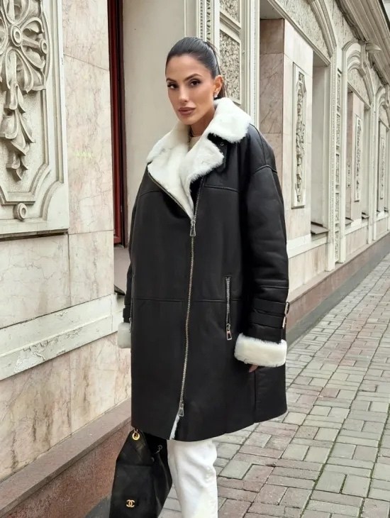 дубленка натуральная,дубленка из овчины,женская дублёнка на белой овчине,дубленка удлиненная,длинные женские дубленки