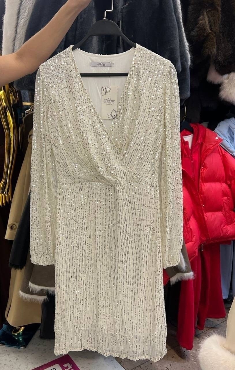 платье,платье новогоднее блестящее,платье с пайетками,платье женское с блестками,серебряное платье с блестками