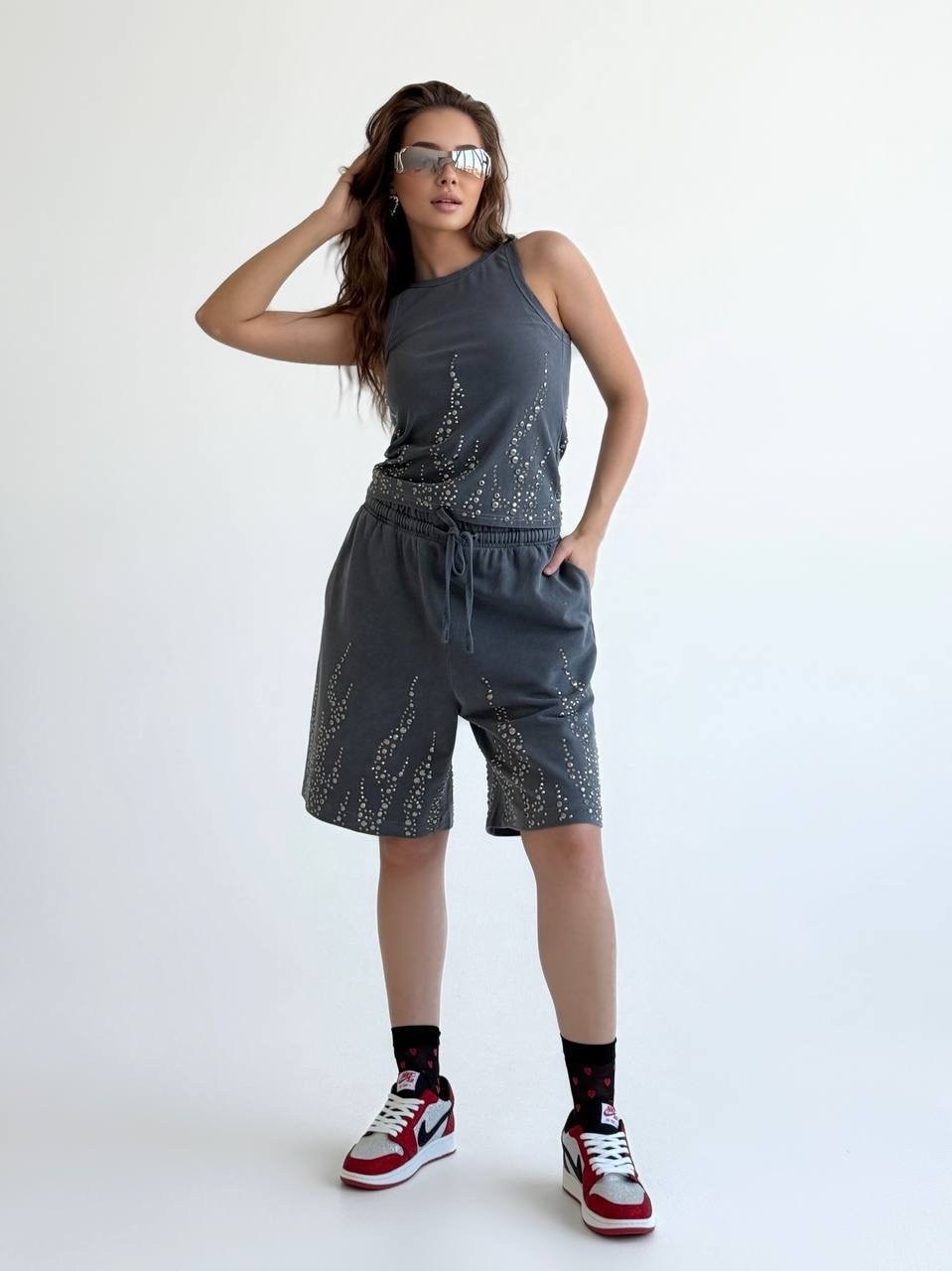 костюм женский,костюм трикотажный,повседневный костюм,костюм с шортам,костюм с бриджами