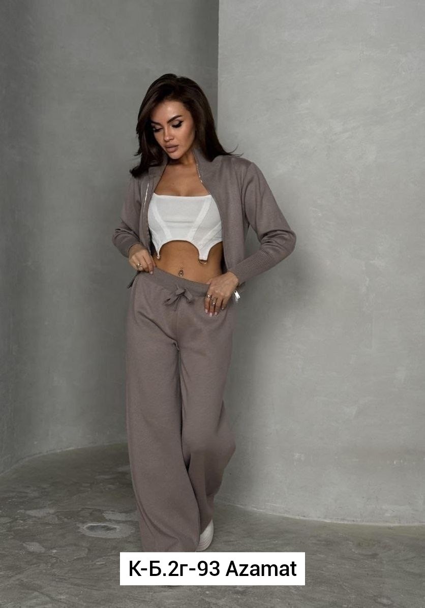 женский брючный вязаный костюм из трикотажного материала,костюм брючный трикотажный вязаный,кашемировый женский костюм,костюм брючный трикотажный вязаный цвет графит,костюм двойка
