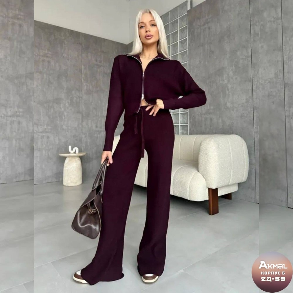 трикотажный костюм женский с брюками best mood,трикотажный брючный костюм,костюм двойка кашемир,костюм теплый вязаный с брюками цвет бордовый,костюм женский с брюками