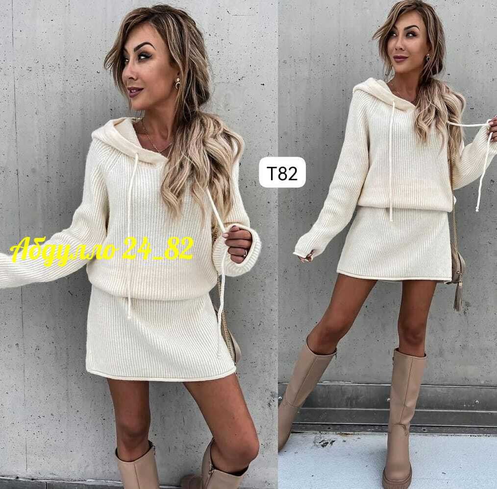 женское платье вязаное,вязаное платье,платье женская,теплое платье,теплое платье с капюшоном