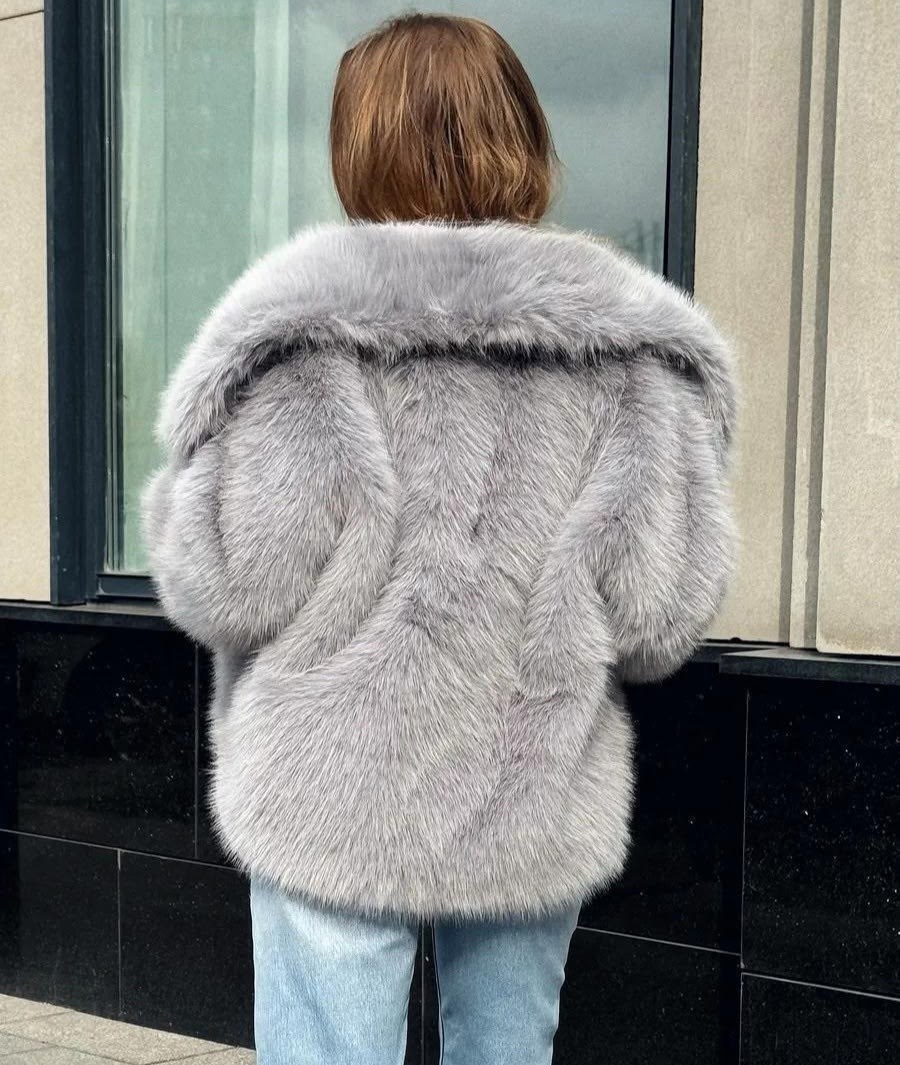 шуба короткая серая экомех yana furs,шуба из эко меха,шуба из искусственного меха,шуба красивая,шуба короткая экомех