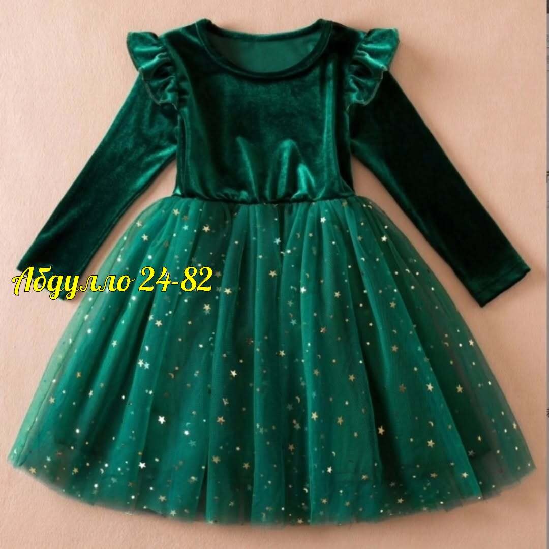 новогоднее платье,платье зеленое для девочки,изумрудное платье для девочки,рождественское платье wfrv для девочек 3-8 лет,платье детское на нг