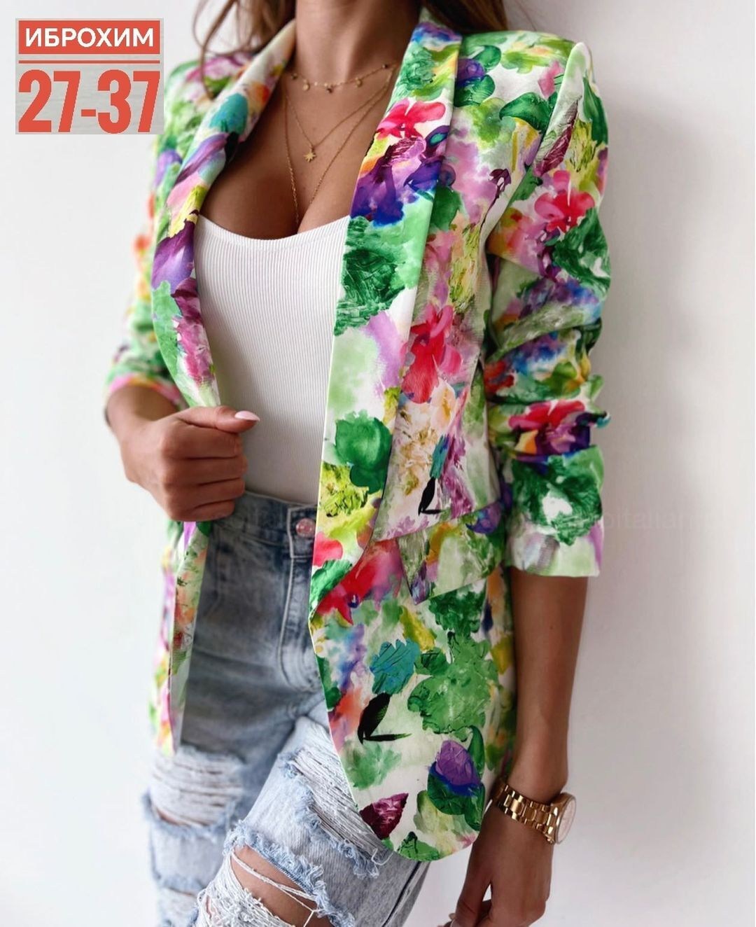 пиджак с цветочным принтом,жакет,жакет цветочный принт,пиджак с принтом женский,женские жакеты