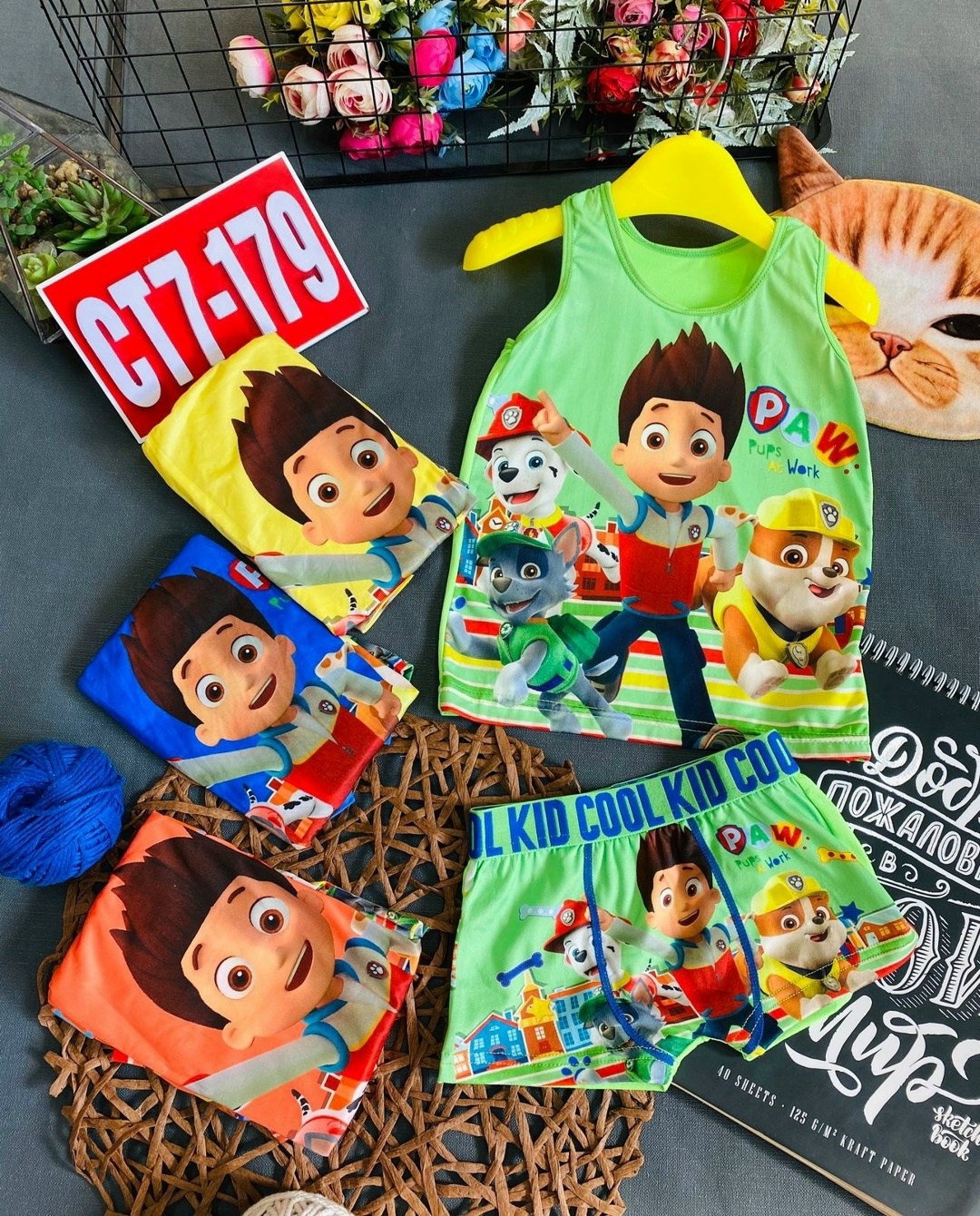 комплект детского нижнего белья,белье детское комплект,комплекты для мальчика,комплект нижнего белья микки маус,детские нижнее белье