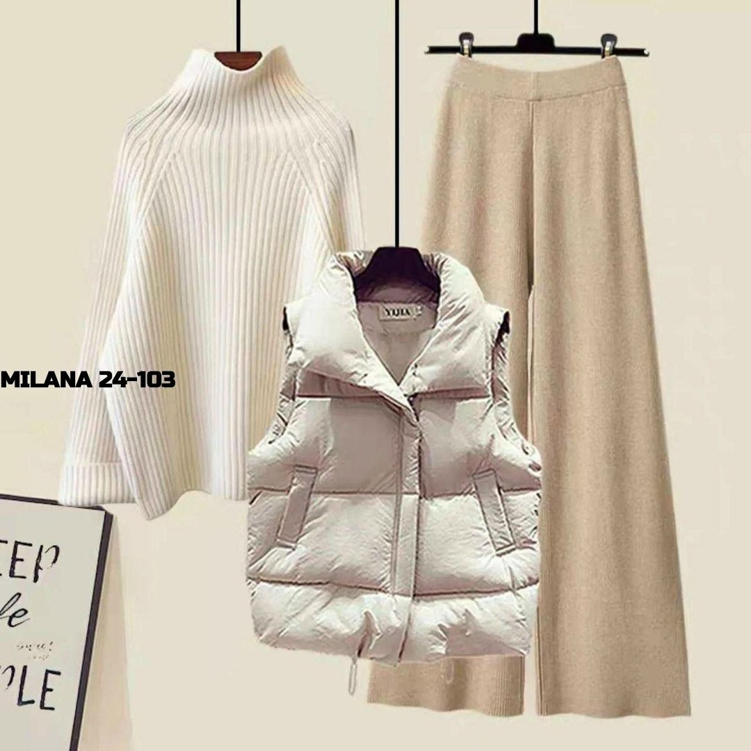 женский комплект из жилета,комплект из жилета,трикотажные костюмы,комплекты одежды,костюм тройка женский