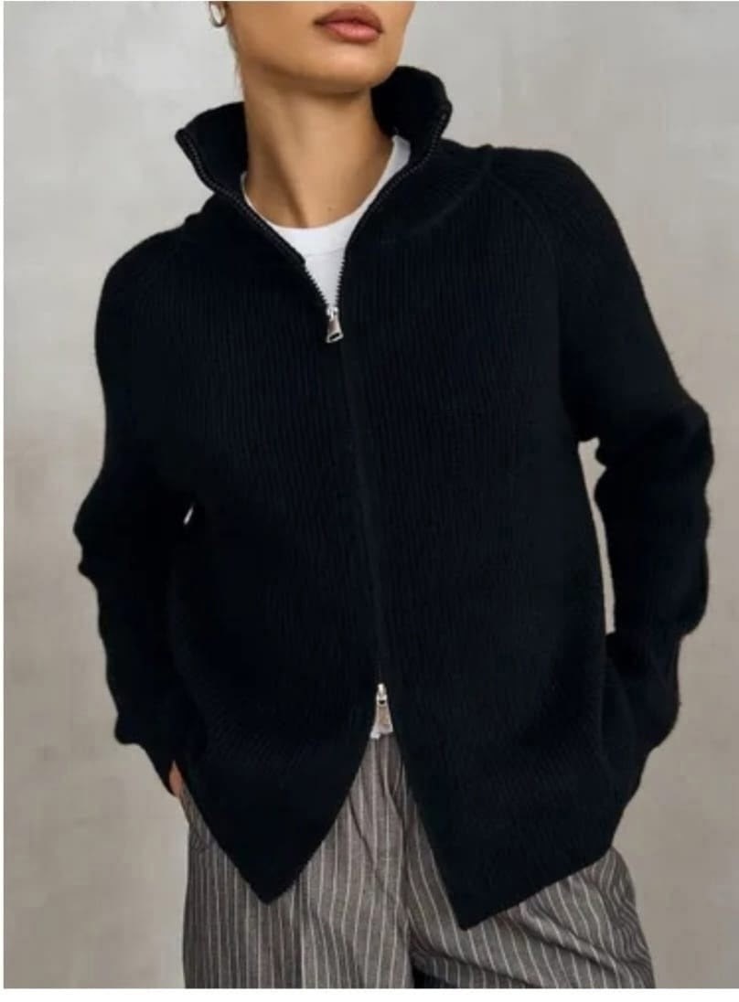 кашемировый вязаный кардиган с двойной молнией и капюшоном,свободный повседневный вязаный кардиган из 100% шерсти,вязаные кардиганы,женский трикотажный кардиган на молнии,женский вязаный кардиган