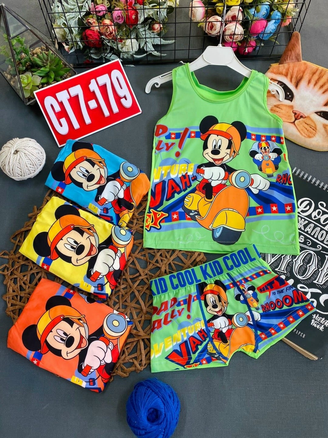 комплект детского нижнего белья,белье детское комплект,комплекты для мальчика,комплект нижнего белья микки маус,детские нижнее белье