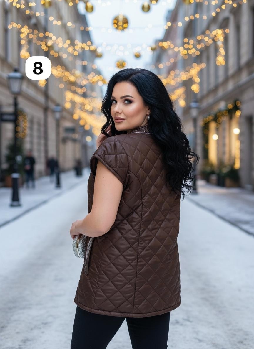 жилетка женская,стеганая жилетка,жилетка на синтепоне,жилет на синтепоне,жилет стеганый больших размеров