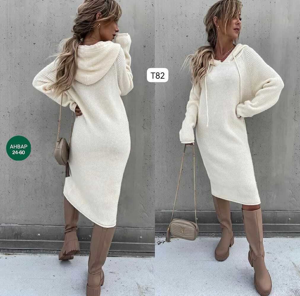 платье вязаное,платье женское,платья с капюшоном,женское вязаное платье,теплое платье
