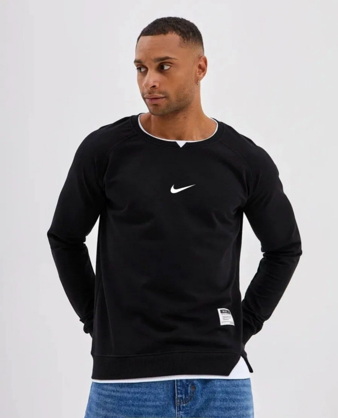 свитшот базовый,мужские свитшоты,серый свитшот,стильная кофта,свитшот серая найк ламода