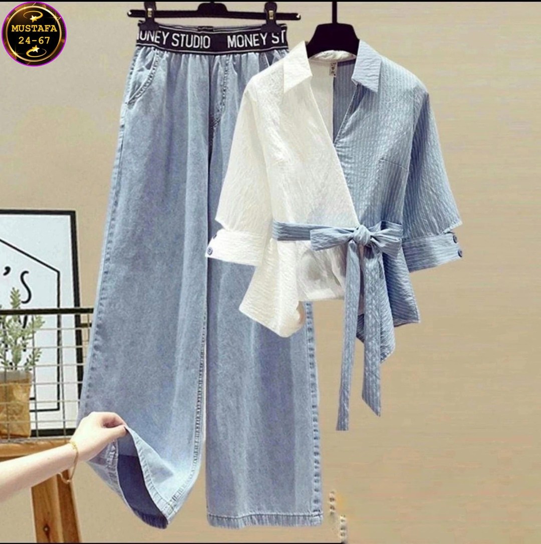 джинсы в корейском стиле,повседневный костюм,женский повседневный костюм из двух предметов,костюм женский,комплект одежды женские