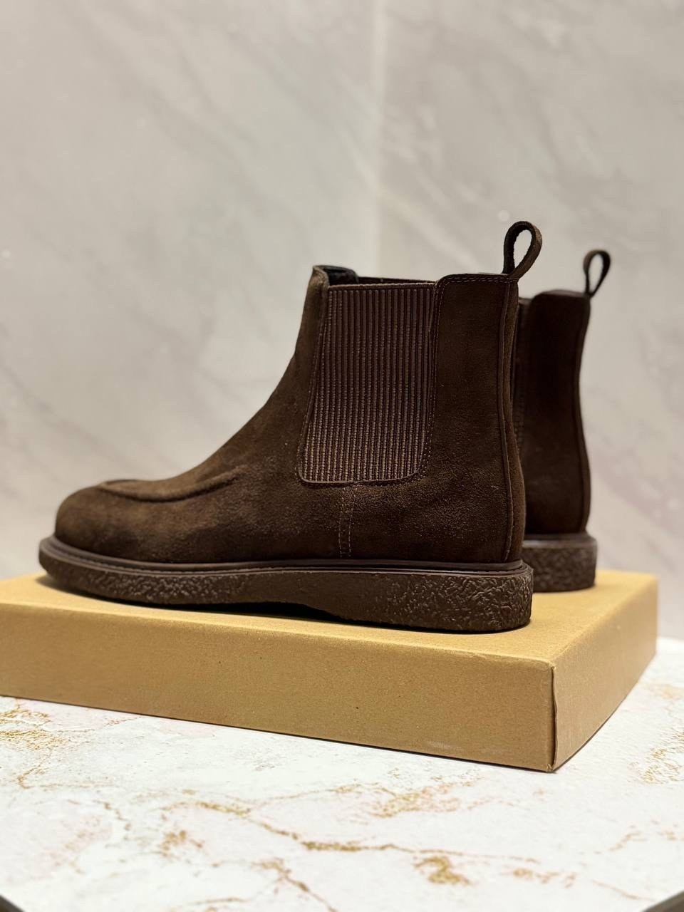 замшевые ботинки челси medicine коричневый,,ботинки челси axel arigato blyde коричневый,коричневые замшевые челси мужские,замшевые ботинки