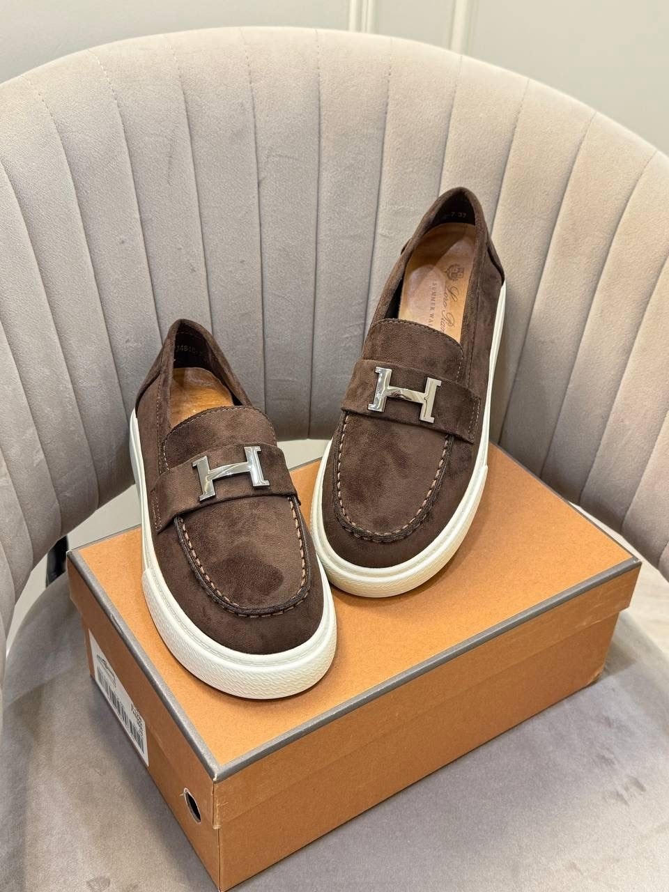 лоферы серые замша,,лоферы hermes,замшевые лоферы,лоферы хермес женские