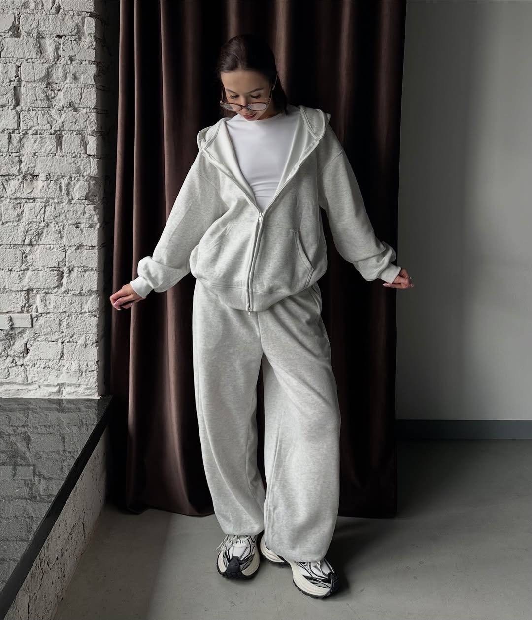 костюм спортивный со штанами палаццо и зип худи micca 362710601,костюм спортивный с начесом eva coosh,костюм спортивный,костюм спортивный со штанами палаццо и зип худи micca,костюм 2860 толстовка и бр