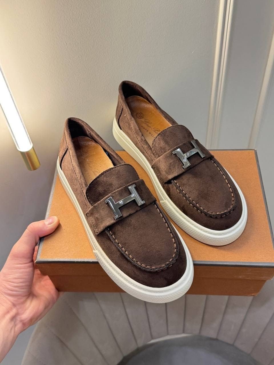 лоферы серые замша,,лоферы hermes,замшевые лоферы,лоферы хермес женские