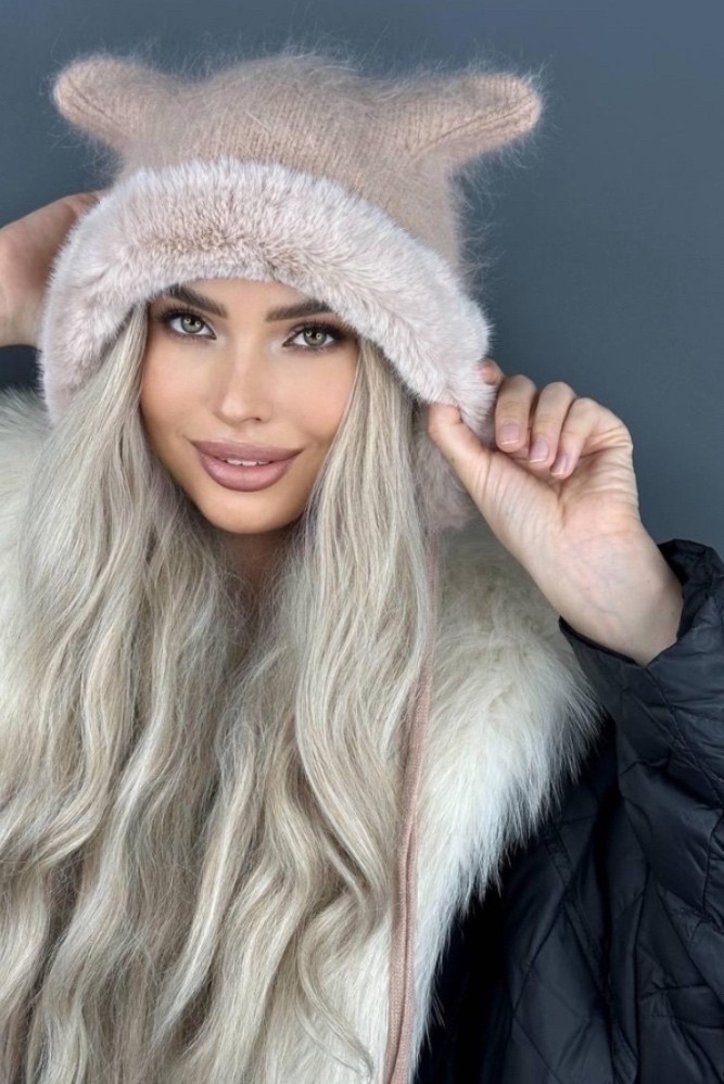 шапка с ушками,шапка чепчик с ушками на завязках,шапка с ушками зимняя hqstar,шапка чепчик ангорка с ушками,шапка с ушками на завязках hqstar 274222298