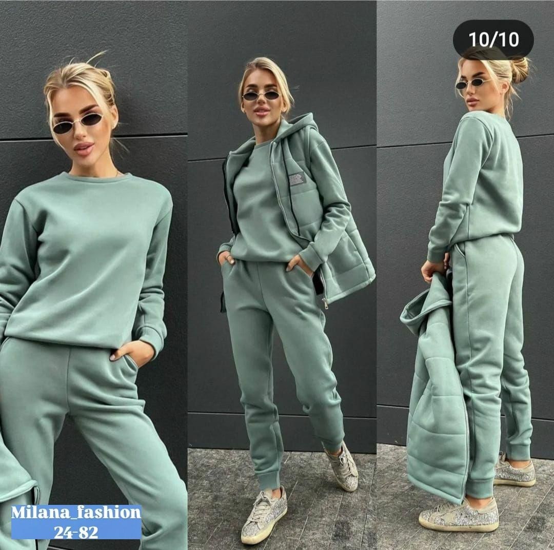 cпортивный костюм женский на флисе,костюм тройка,костюм тройка на флисе,cпортивный костюм женский теплый,женский костюм на флисе