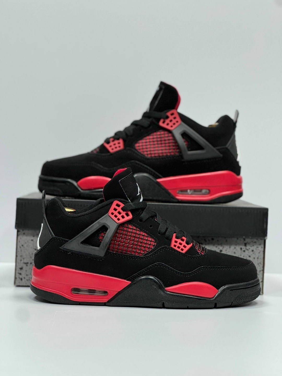 кроссовки nike air jordan 4 retro,кроссовки air jordan 4 retro,кроссовки jordan,air jordan 4 red thunder,nike air jordan retro 4 black red