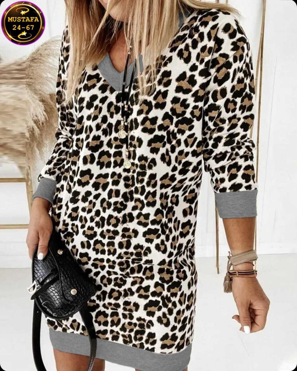 платье с леопардовым принтом,платье туника,платье женская,кофта туника,платье свитшот