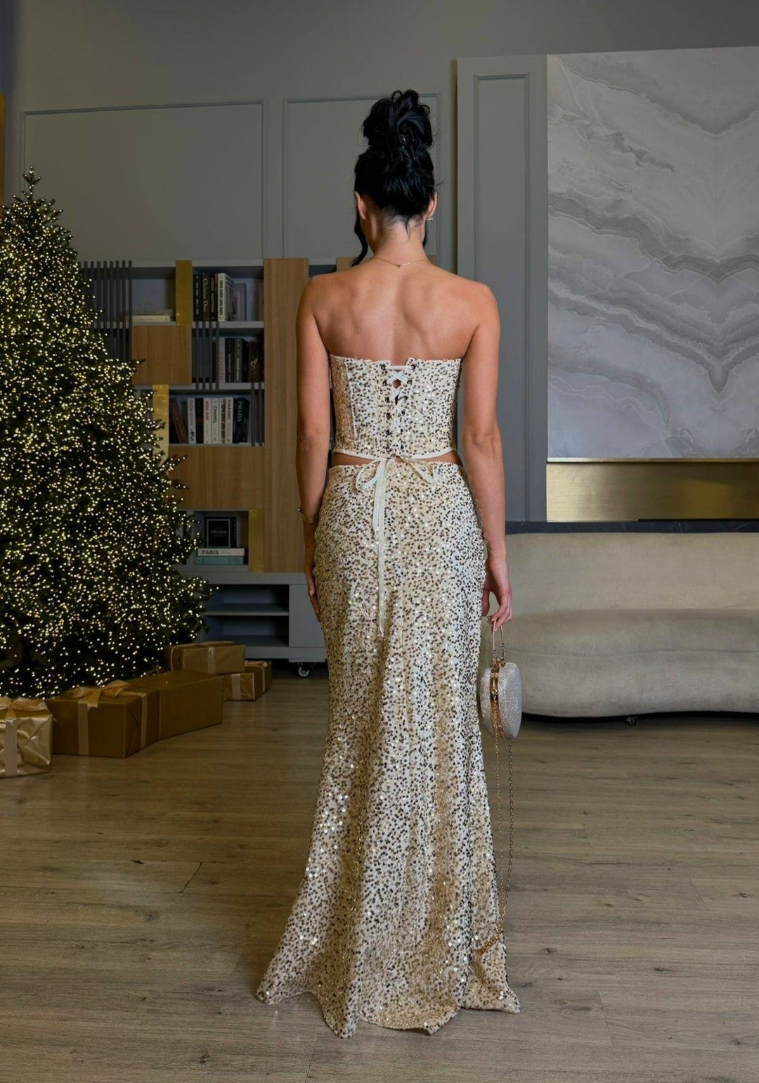 шикарное вечернее платье,вечерние платья,вечернее платье блестящее,золотое вечернее платье в пол,missord элегантное золотое вечернее платье для женщин без бретелек с кисточками и блестками