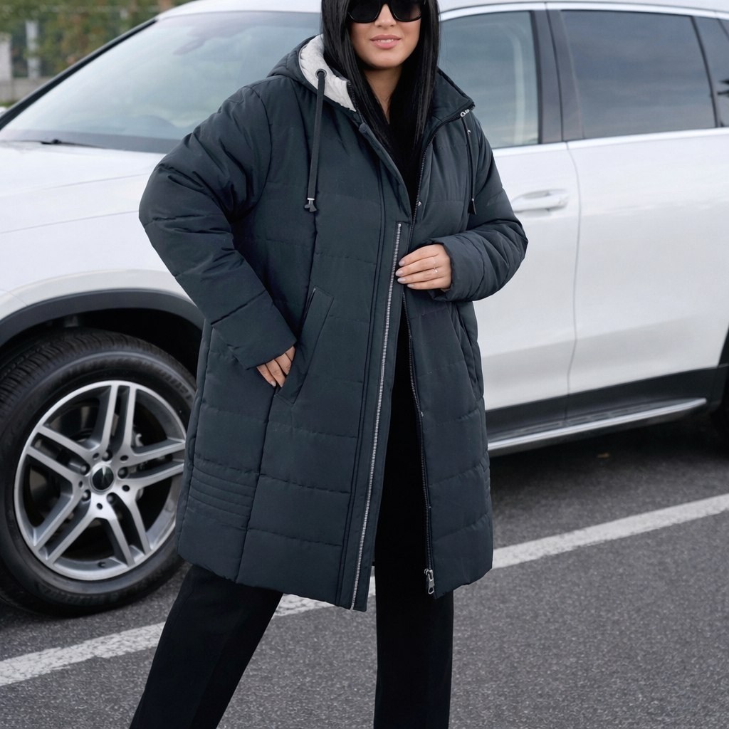 куртка пуховик женский зимний длинный bloom fashion,куртка женская больших размеров удлиненная,удлиненная куртка,куртка женская зимняя с капюшоном удлиненная на синтепоне пуховик пальто,куртка женская