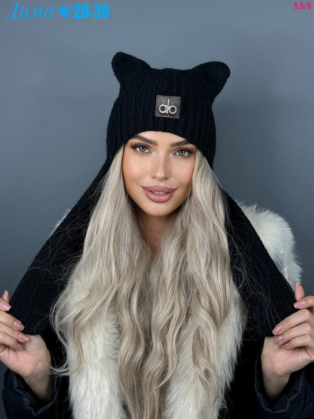 шапка чепчик с ушками миу миу a&t fashion,шапка miu miu с ушками,шапка с ушками,шапка с ушками трендовая теплая miu miu,шапка с ушанка