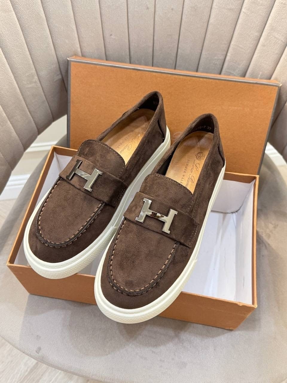 лоферы серые замша,,лоферы hermes,замшевые лоферы,лоферы хермес женские