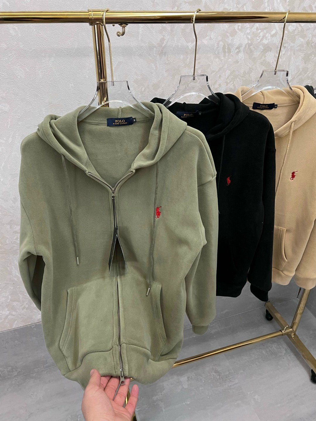 зип-худи polo ralph lauren,зип худи ralph lauren серая,флисовая толстовка,polo hoodie,мужские толстовки