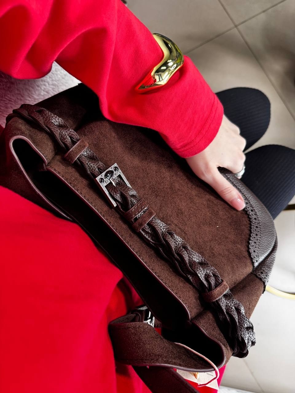 замшевая сумка,женская сумка-тоут из натуральной кожи и замши большой вместимости,эконика сумка замшевая коричневая,сумка,женская замшевая коричневая сумка