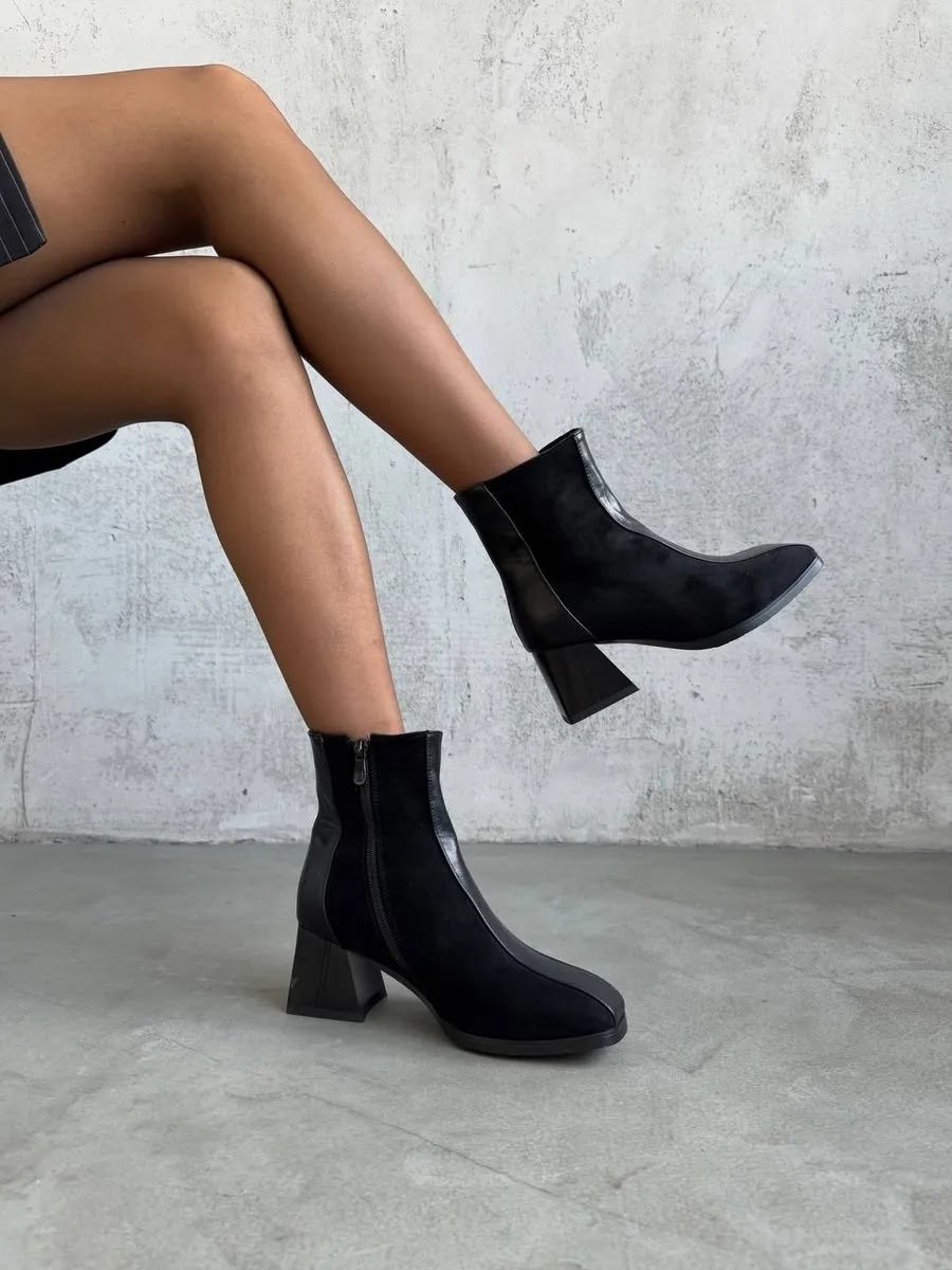 демисезонные ботильоны на каблуке,ботильоны женские демисезонные на толстом каблуке matmazel,ботильоны женские,,ботильоны демисезонные замшевые на каблуке