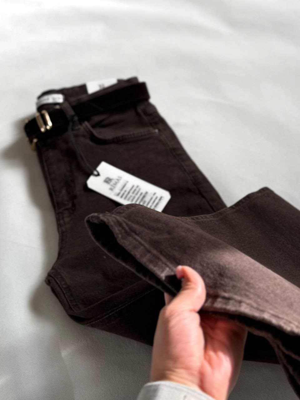 джинсы женские с завышенной талией, свободные прямые широкие брюки из денима,коричневые джинсы широкие,летние женские коричневые джинсы с высокой талией,брюки модные,женские джинсы коричневые джинсовы