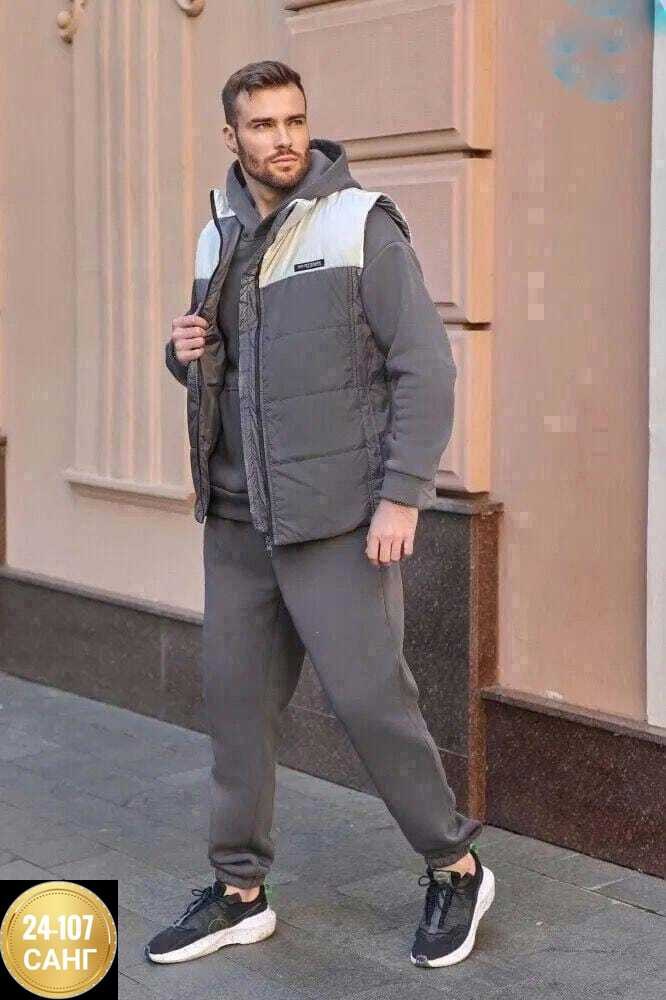 мужской теплый спортивный костюм на флисе с жилетом,спортивный костюм тройка мужской с жилетом,теплый мужской спортивный костюм тройка с жилетом,спортивный костюм тройка с жилеткой,спортивный мужской